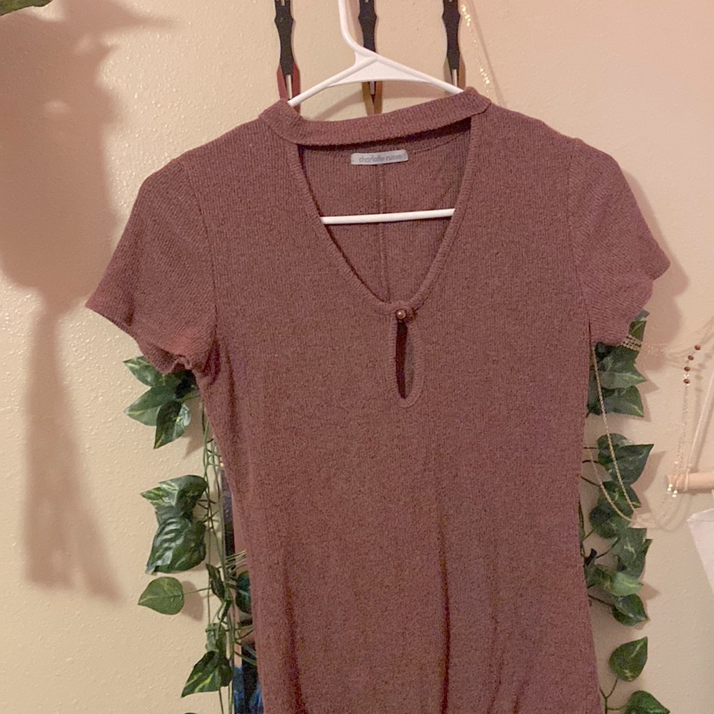 Dusty Pink Body Suit with Cut Out